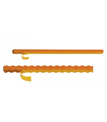 PolyFlex Caja 45º Naranja Tira 10x10 x 750mm Adh.