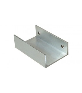 Perfil aluminio"U"80x50x25x2,5 mm 2 taladros M6mm