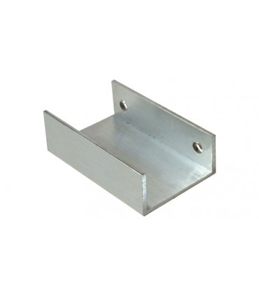 Perfil aluminio"U"80x50x25x2,5 mm 2 taladros M6mm